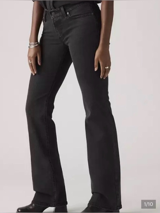 Levis Strauss Denim - Levi’s Black Jeans 27 Gray Superlow Boot Cut Strauss stretch red tab W27 x L32 4